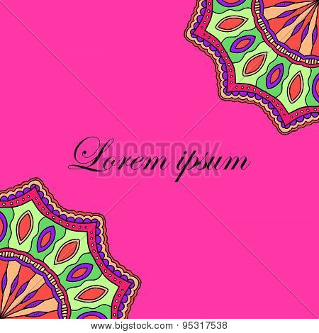 Abstract Vector Illustration Of Ethnic Ornament Mandala