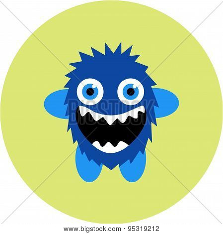Vector set of cartoon cute monsters and aliens.