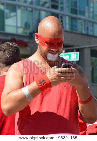 English fan arrive to BC Place