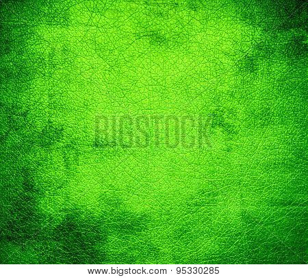 Grunge background of chartreuse (web) leather texture