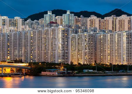 Hign density residential building in Hong Kong