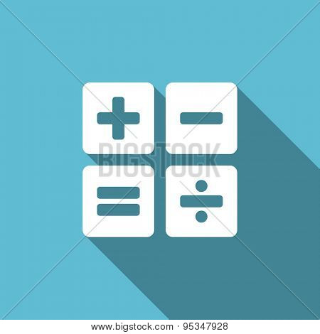 calculator flat icon calc sign original modern design flat icon for web and mobile app with long shadow 