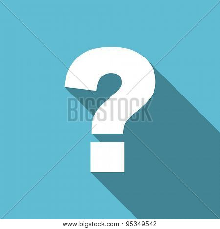 question mark flat icon ask sign original modern design flat icon for web and mobile app with long shadow 