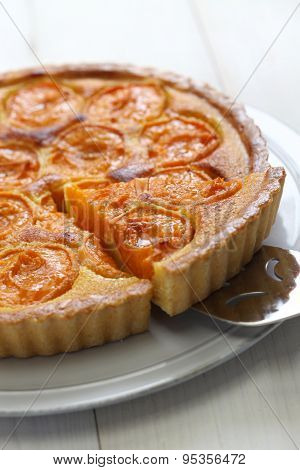 apricot tart, tarte aux abricots
