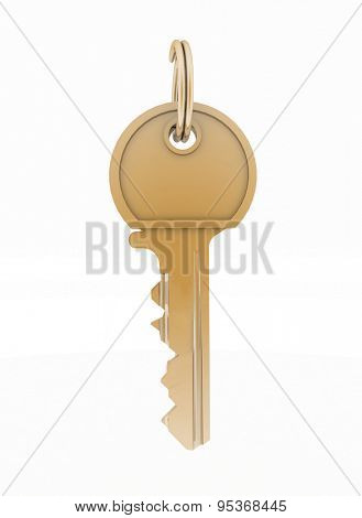 Key from house isolated on white background