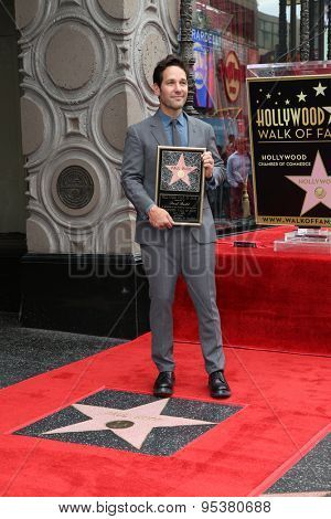 LOS ANGELES - JUL 1:  Paul Rudd at the Paul Rudd Hollywood Walk of Fame Star Ceremony at the El Capitan Theater Sidewalk on July 1, 2015 in Los Angeles, CA
