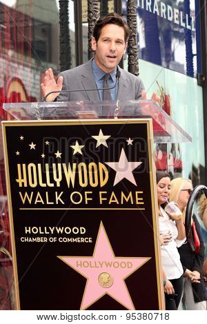 LOS ANGELES - JUL 1:  Paul Rudd at the Paul Rudd Hollywood Walk of Fame Star Ceremony at the El Capitan Theater Sidewalk on July 1, 2015 in Los Angeles, CA