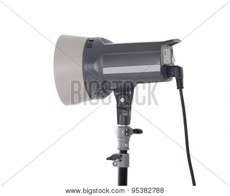 Flash study ready to shed light on white background