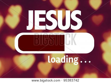 Progress Bar Loading with the text: Jesus 