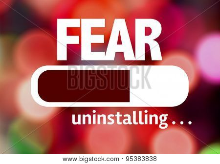 Progress Bar Uninstalling with the text: Fear 