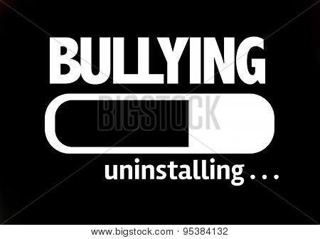 Progress Bar Uninstalling with the text: Bullying 