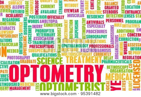 Optometry or Optometrist Medical Field Specialty As Art