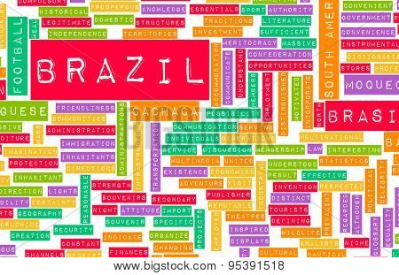 Brazil as a Country Abstract Art Concept