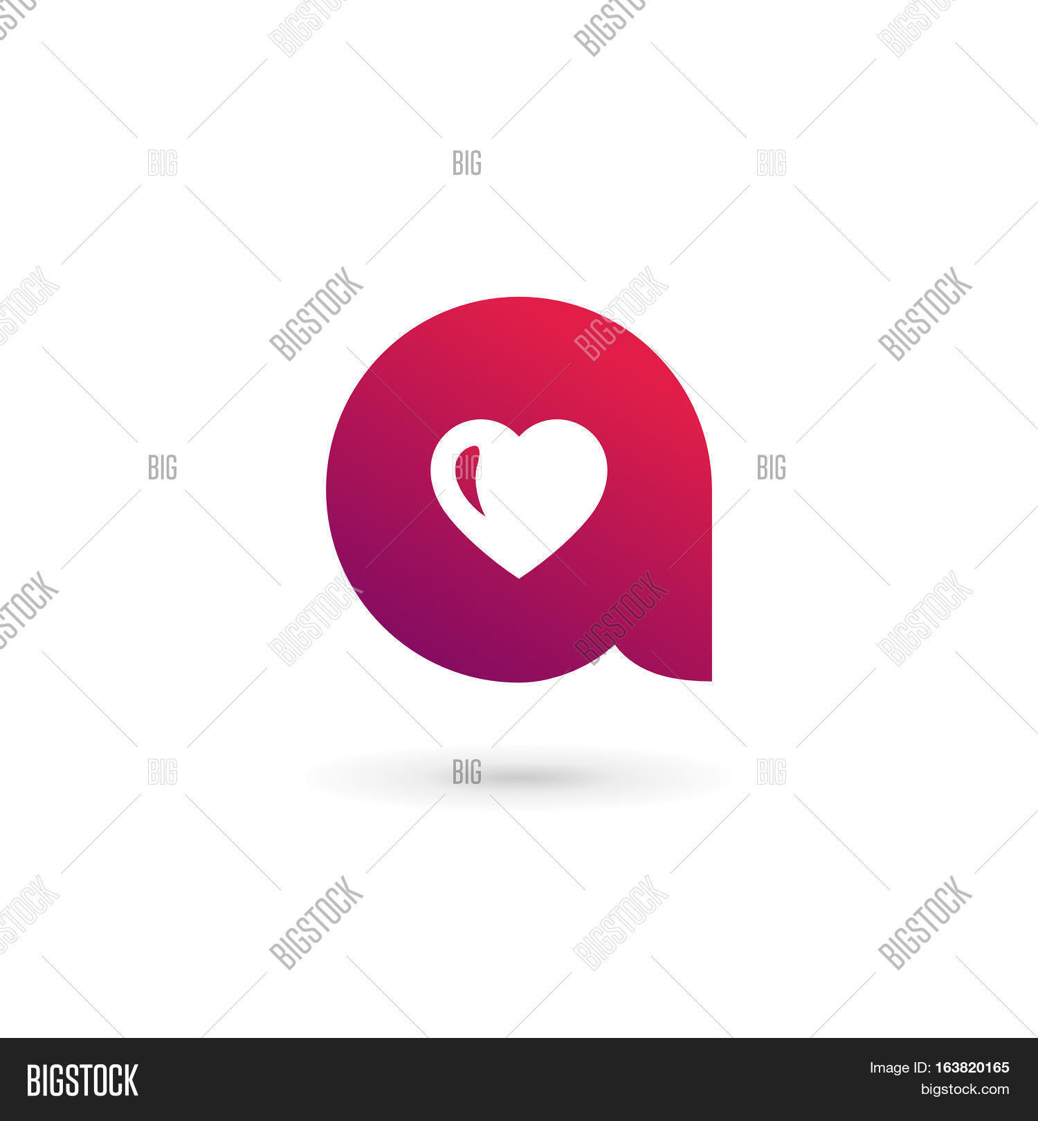 Letter Heart Logo Vector & Photo (Free Trial) Bigstock