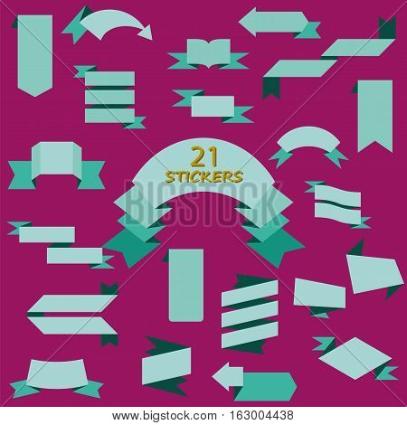 Flat design of Web Stickers, Tags, Banners and Labels collection