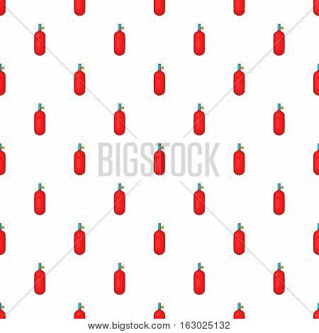 Red gas hand grenade pattern. Cartoon illustration of red gas hand grenade vector pattern for web