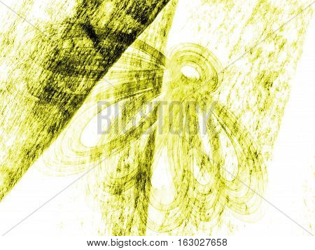 Floral Style Smoke Yellow Line Ornament Background, Flower Abstract