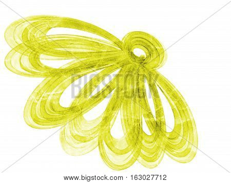 Floral Style Smoke Yellow Line Ornament Background, Flower Abstract