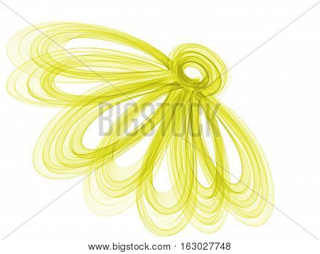 Floral Style Smoke Yellow Line Ornament Background, Flower Abstract
