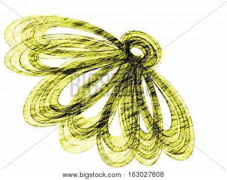 Floral Style Smoke Yellow Line Ornament Background, Flower Abstract