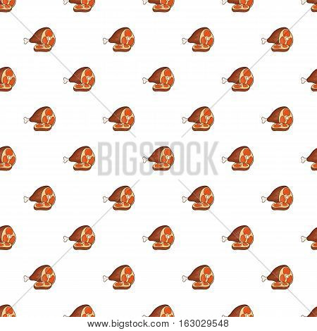 Roast pork knuckle pattern. Cartoon illustration of roast pork knuckle vector pattern for web