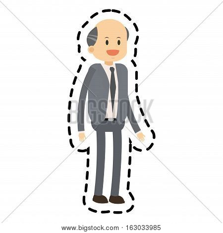 Businessman icon. Business businesspeople and businessperson theme. Isolated design. Vector illustration