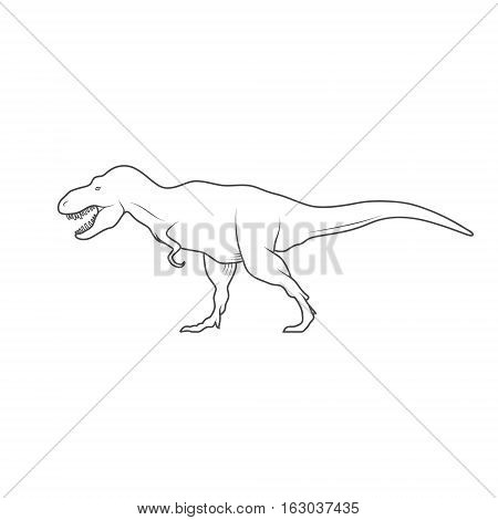 Dinosaurs illustrations on white background. Vector illustration