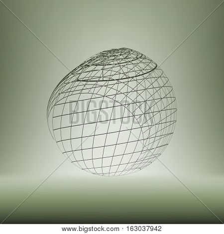 Wire-frame Design Element. Sphere