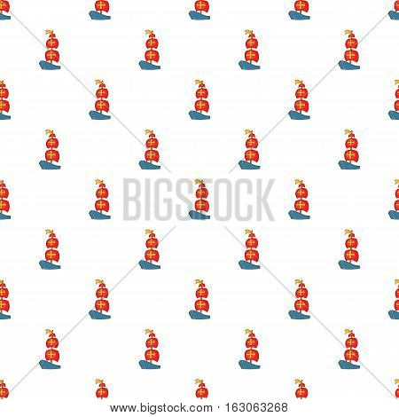 Ship of Columbus pattern. Cartoon illustration of ship of Columbus vector pattern for web