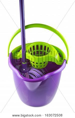 Cleaning equipment Mop on a white background