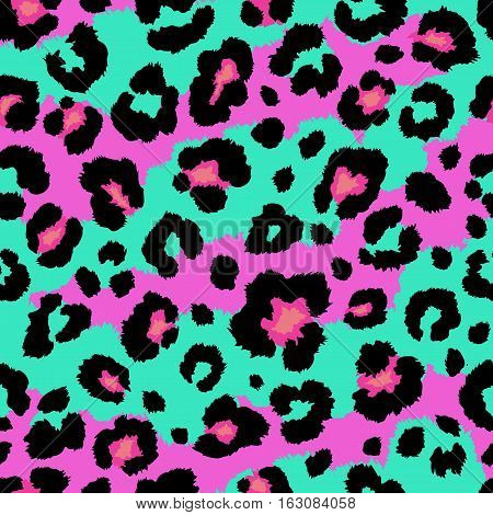 Seamless animal leopard and zebra pattern. Vector.
