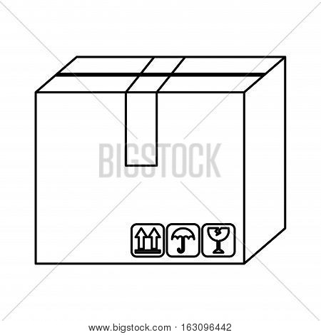 box carton container isolated icon vector illustration design
