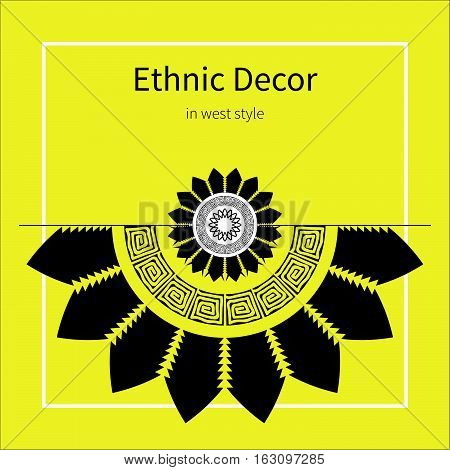 Abstract Hand-drawn Ethno Pattern, Tribal Background.