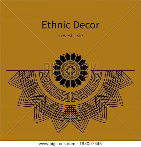 Abstract Hand-drawn Ethno Pattern, Tribal Background.