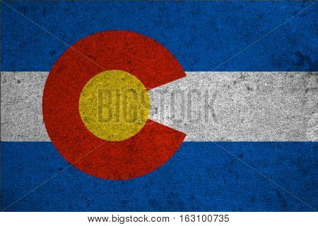 Graphic American State Grunge Flag Of Colorado