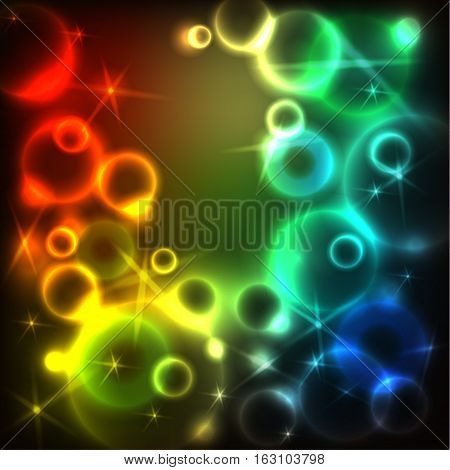 Abstract soft bokeh and lights. Vector illustration.
