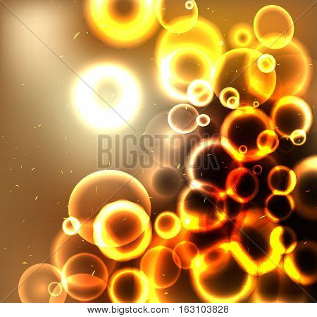 Abstract soft bokeh and lights., Vector illustration.