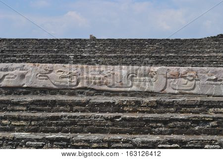 Ruins at the pre-Columbian archeological site of Cholula in the state of Puebla, Mexico