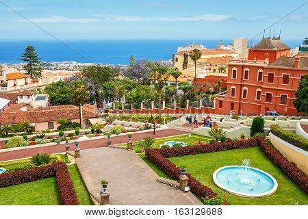 La Orotava, Tenerife, Spain - June 11, 2015: Botanical Garden In La Orotava Town, Tenerife, Canary I