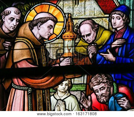 Stained Glass - Saint Anthony Of Padua