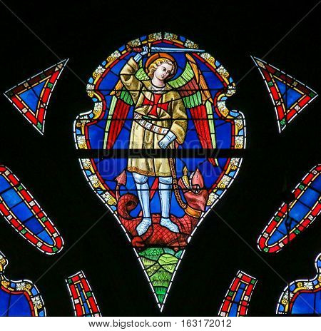 Stained Glass - Saint Michael The Dragonslayer