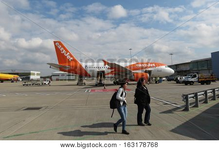 Easyjet Airbus A319 Parked In London Luton