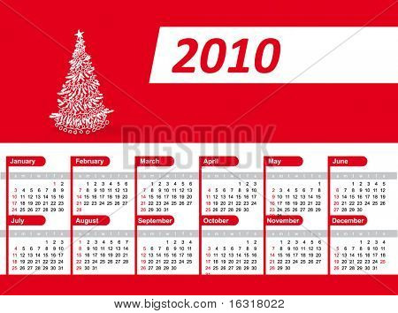  Calendario 20010