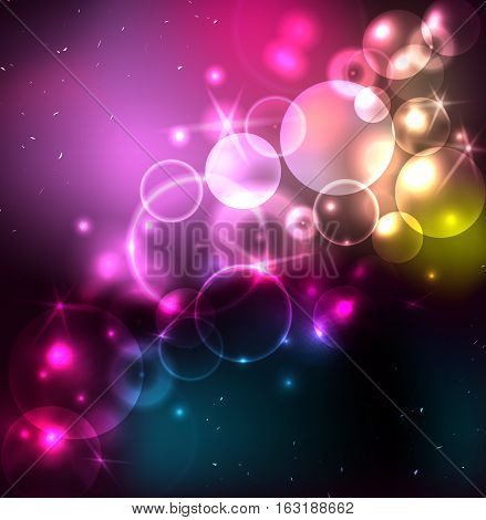 Abstract soft bokeh and lights. Vector illustration.