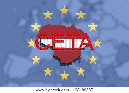 Ceta - Comprehensive Economic And Trade Agreement, Lithuania Map