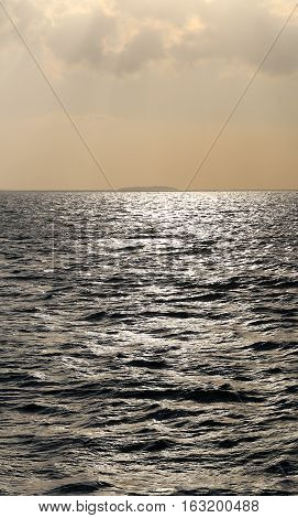 Photo wonderful beautiful sunset on the sea