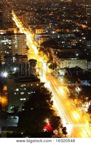 Vedado ไตรมาสในฮาวานาคืน คิวบา