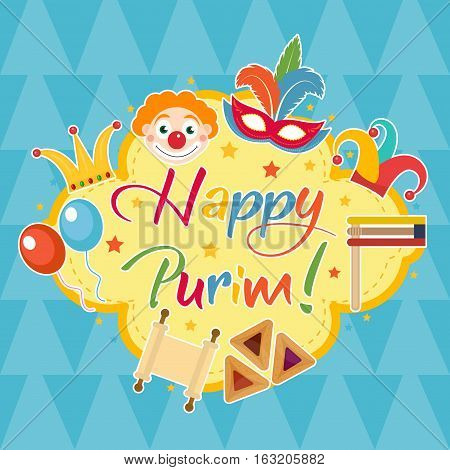 happy purim template vector photo free trial bigstock purim flyer template