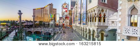 View Of Las Vegas And The Las Vegas Strip On Sunset