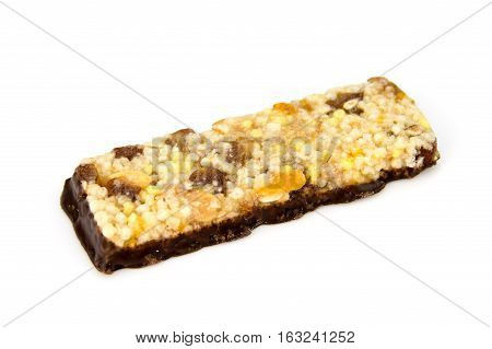 Muesli Cereal Bars. Nutri Oat Protein Bars isolated on white background